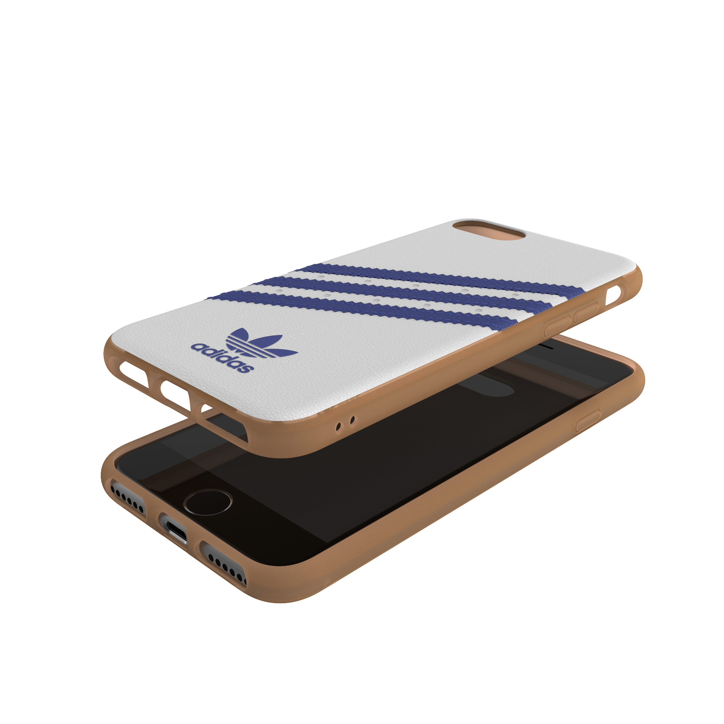 Moulded iPhone iPhone 6, Apple, OR ADIDAS Backcover, SE 8, (2020), Case, iPhone ORIGINALS iPhone Weiß/Blau 7,