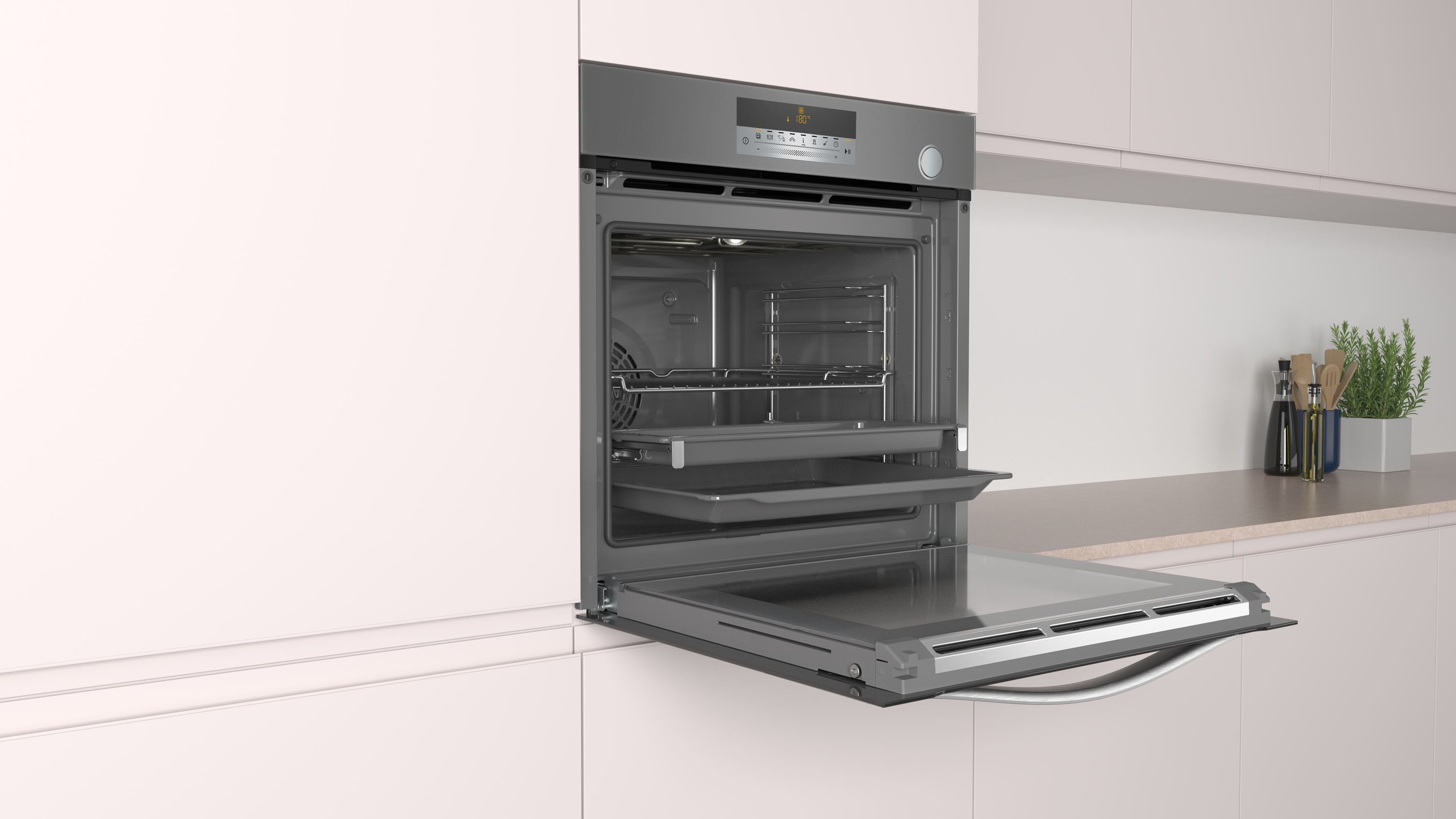 Horno Vapor Combinado 60Cm - Balay 3HA5888A1, 3600 W, 50-60 Hz,Gris Antracita