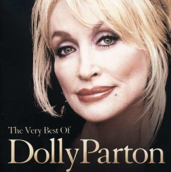 Close-up van Dolly Parton met blond haar en de tekst 'The Very Best Of Dolly Parton' onderaan.