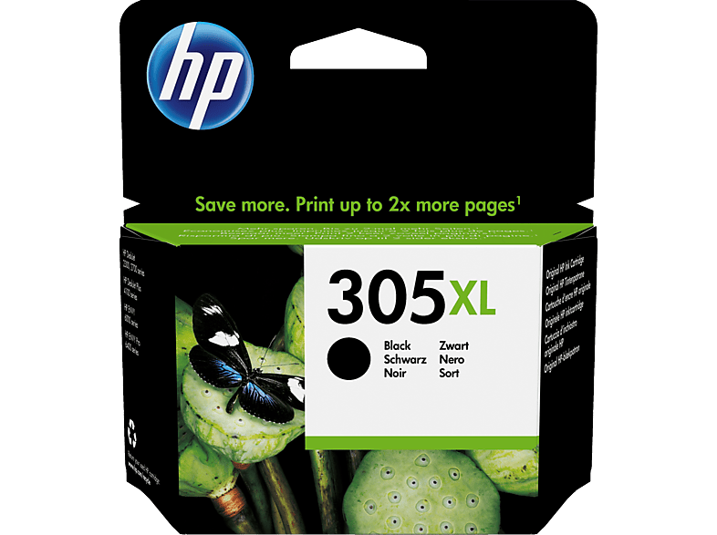HP 305XL High Yield Original Ink Schwarz Tintenpatrone Cartridge (3YM62AE)