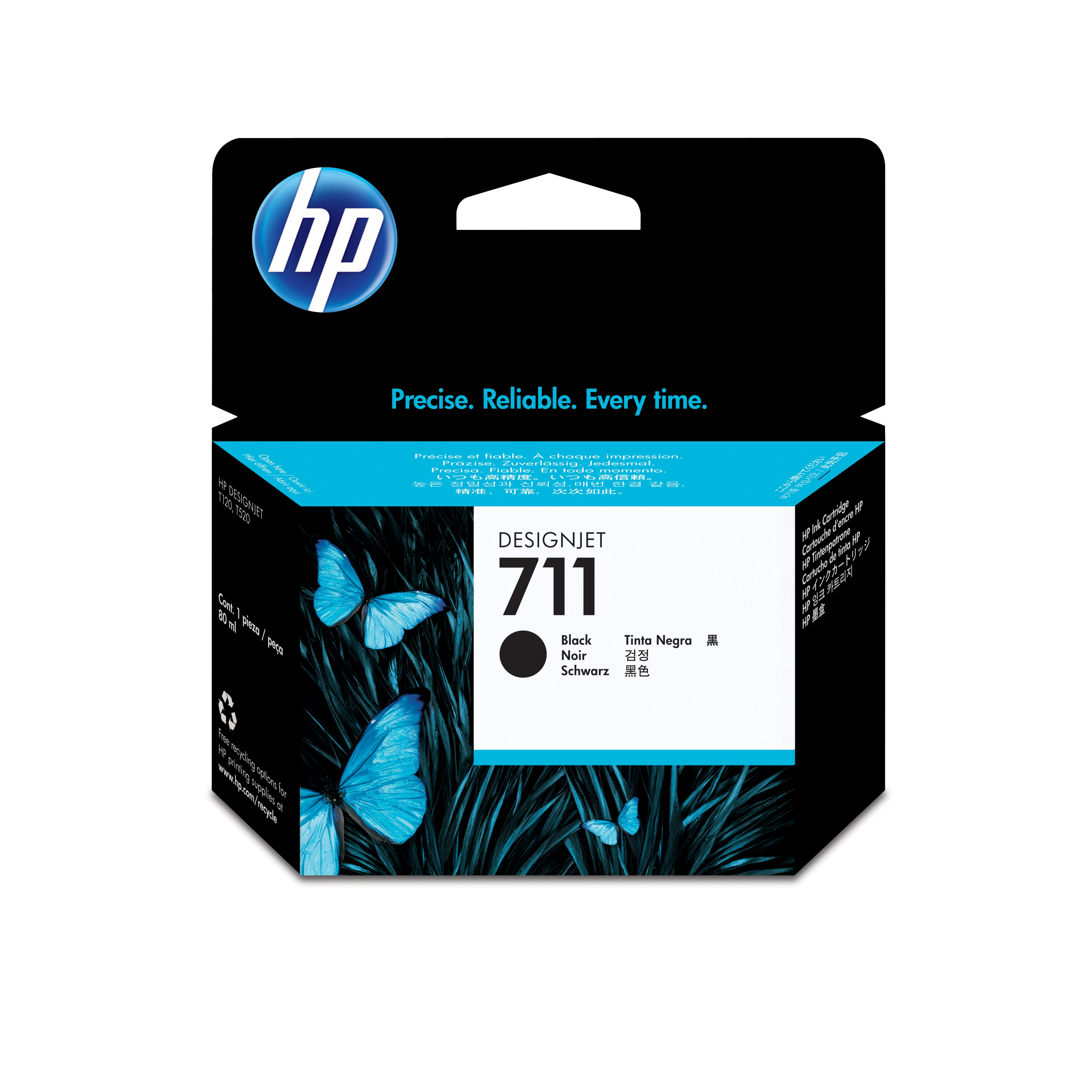 HP 711 Tintenpatrone Schwarz (CZ133A)