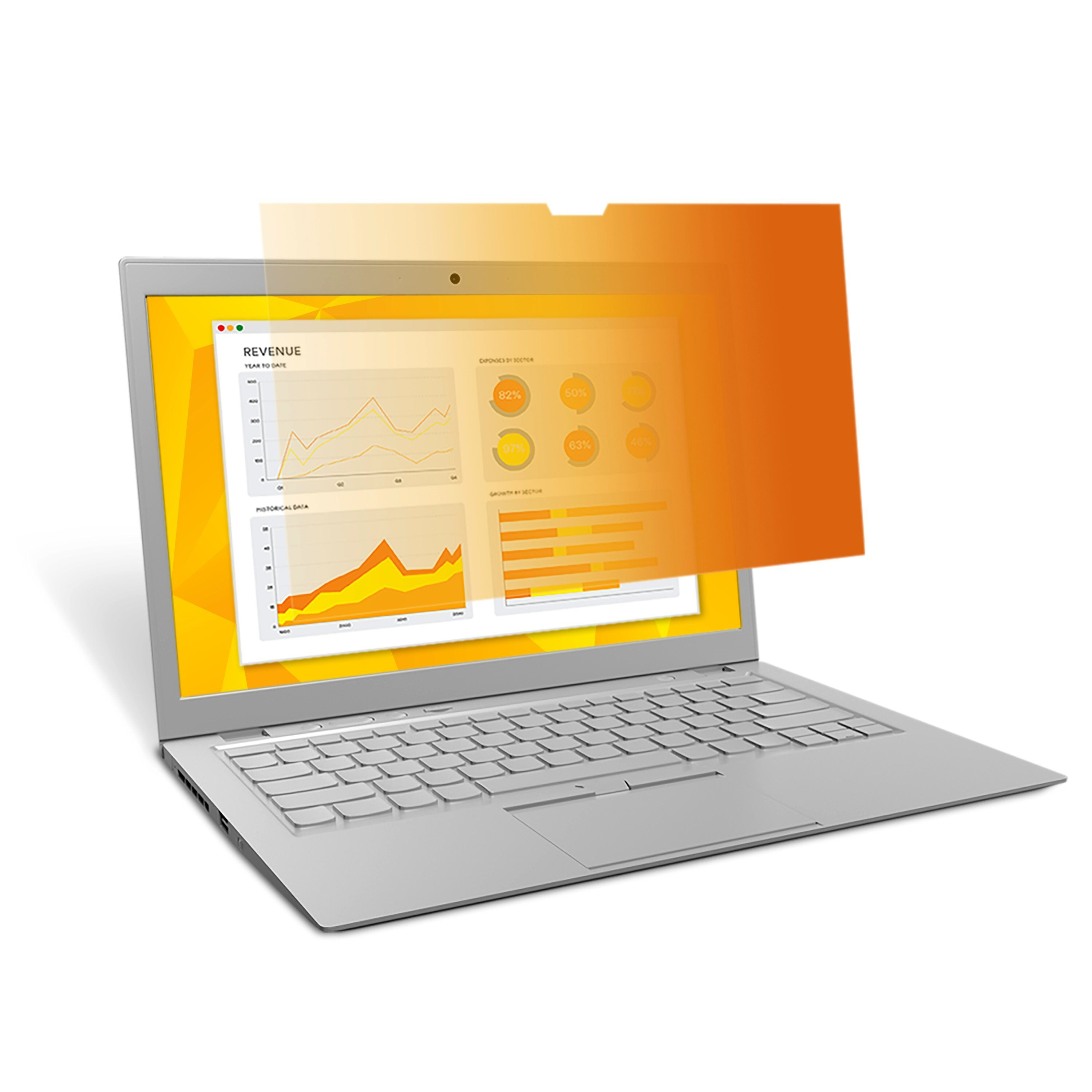 3M GPF15.4 Blickschutzfilter für Notebook 39,1 cm Weit (entspricht 15.4" Weit) 16:10, Gold