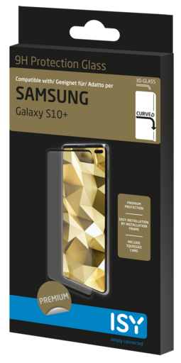 ISY Screenprotector voor Samsung Galaxy S10+