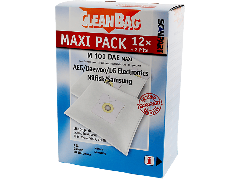 SCANPART Cleanbag Maxi Dae RC105 Porzsák, 12db