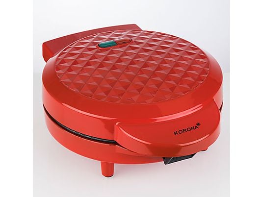 KORONA 41005 Bubble Waffeleisen, Rot, 1000 Watt