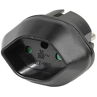 VIVANCO 28695 Reisestecker Schweiz, CH Buchse - Schuko Stecker