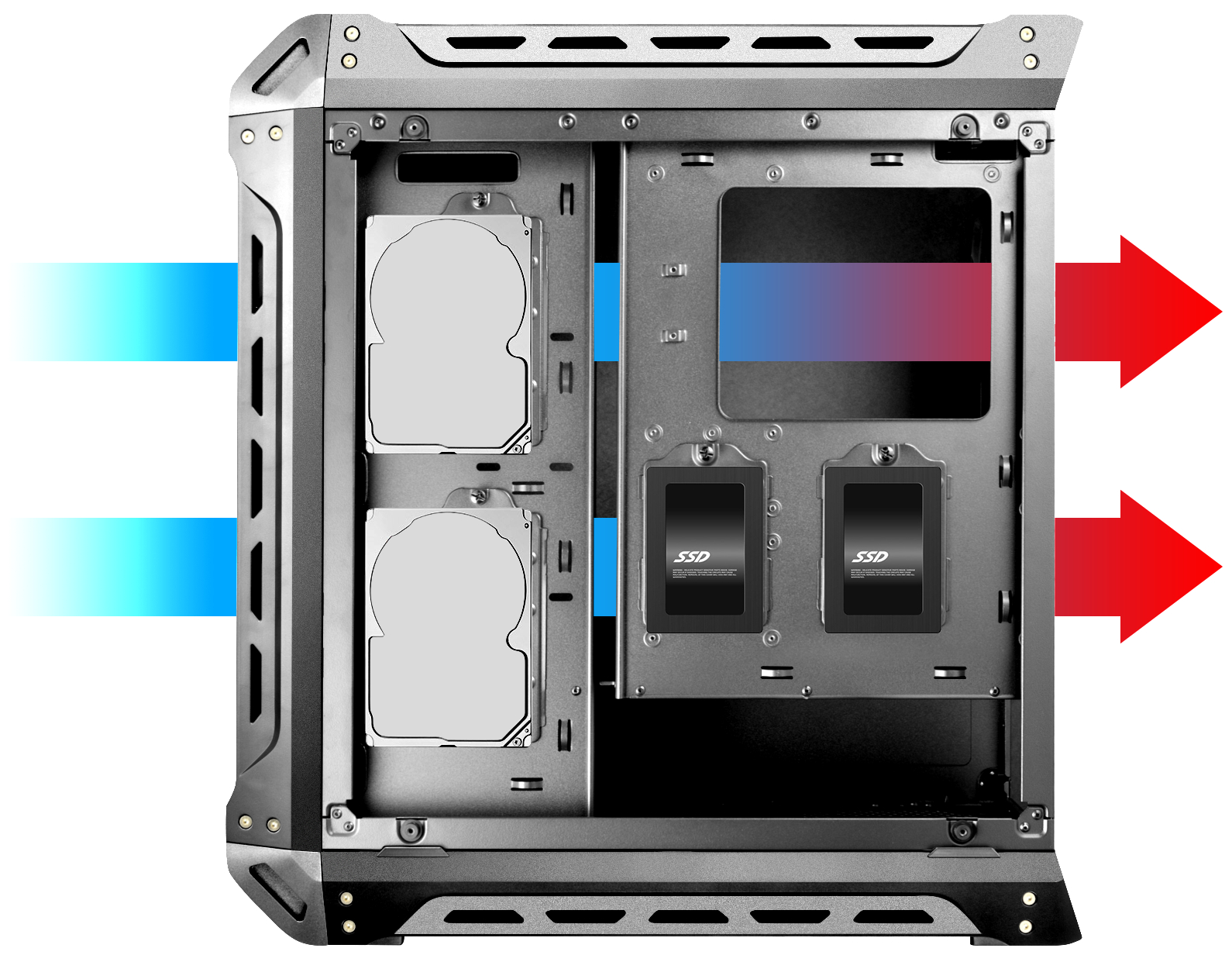 COUGAR 385GML0.0001 PANZER PC-Gehäuse, Schwarz