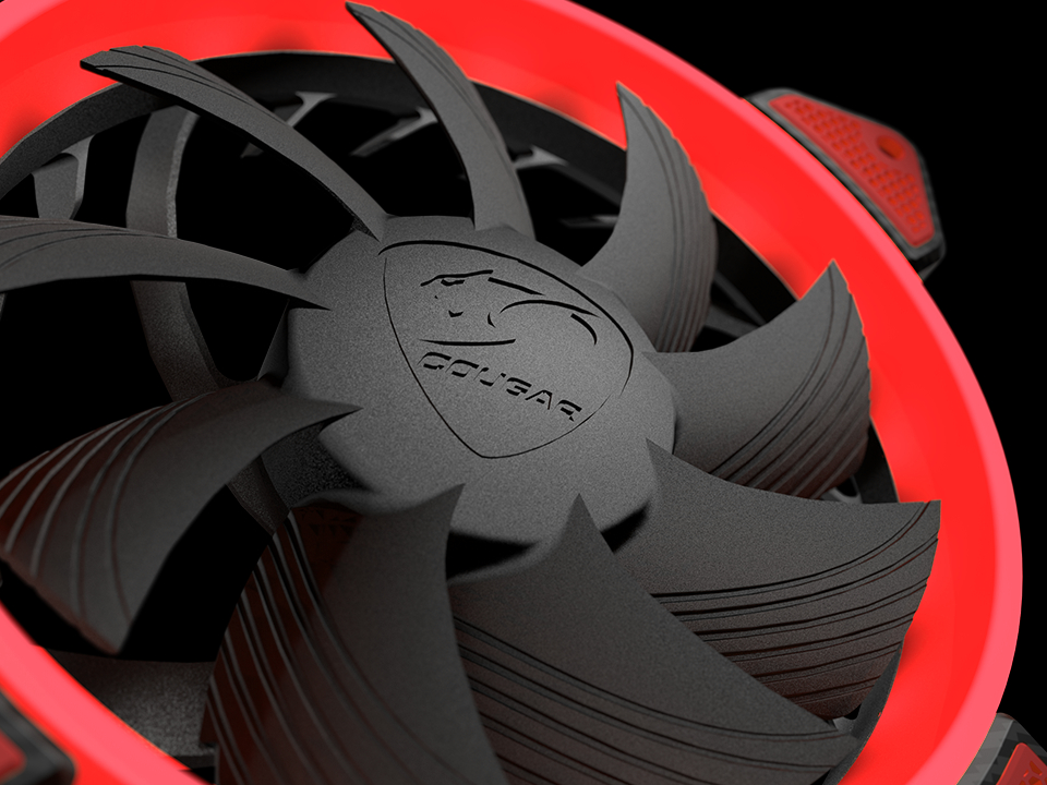 COUGAR 3MFR120X.0001 VORTEX Lüfter, Rot