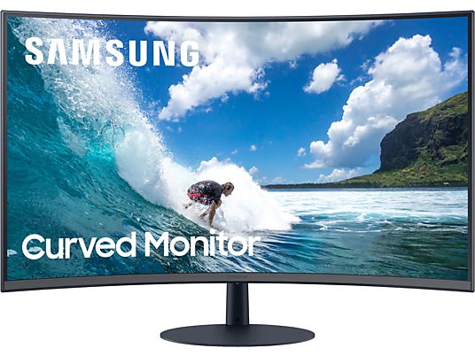 SAMSUNG LC27T550FDU - Monitore, 27 ", Full-HD, 75 Hz, Blu scuro/Grigio