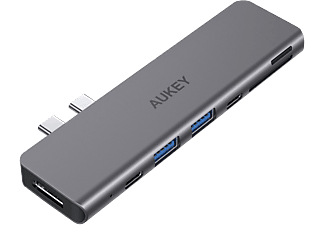 AUKEY CB-C76 - Hub USB (Gris)