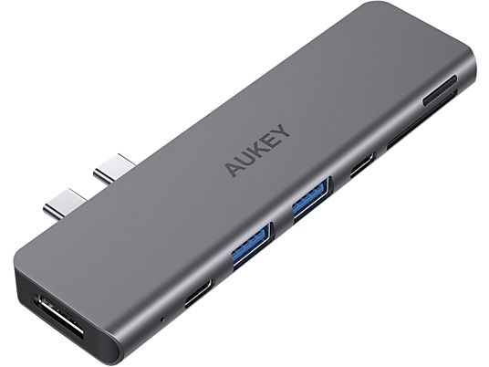 AUKEY CB-C76 - USB Hub (Grau)