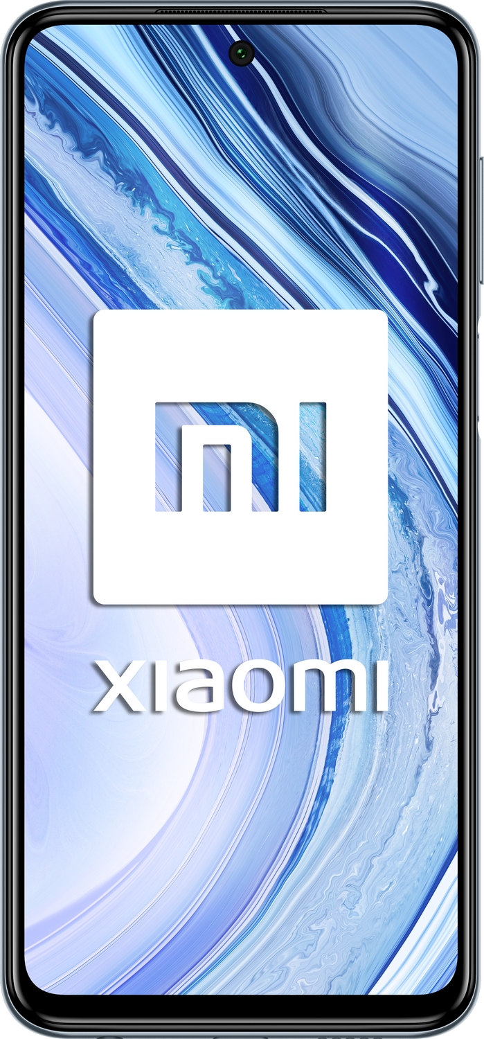 Un teléfono inteligente con el logotipo de Xiaomi y el texto Xiaomi en la pantalla.