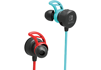 Auriculares de botón - Hori Gaming Earbuds Pro Nintendo Switch, Cable, Con Micrófono de brazo, Rojo y Azul