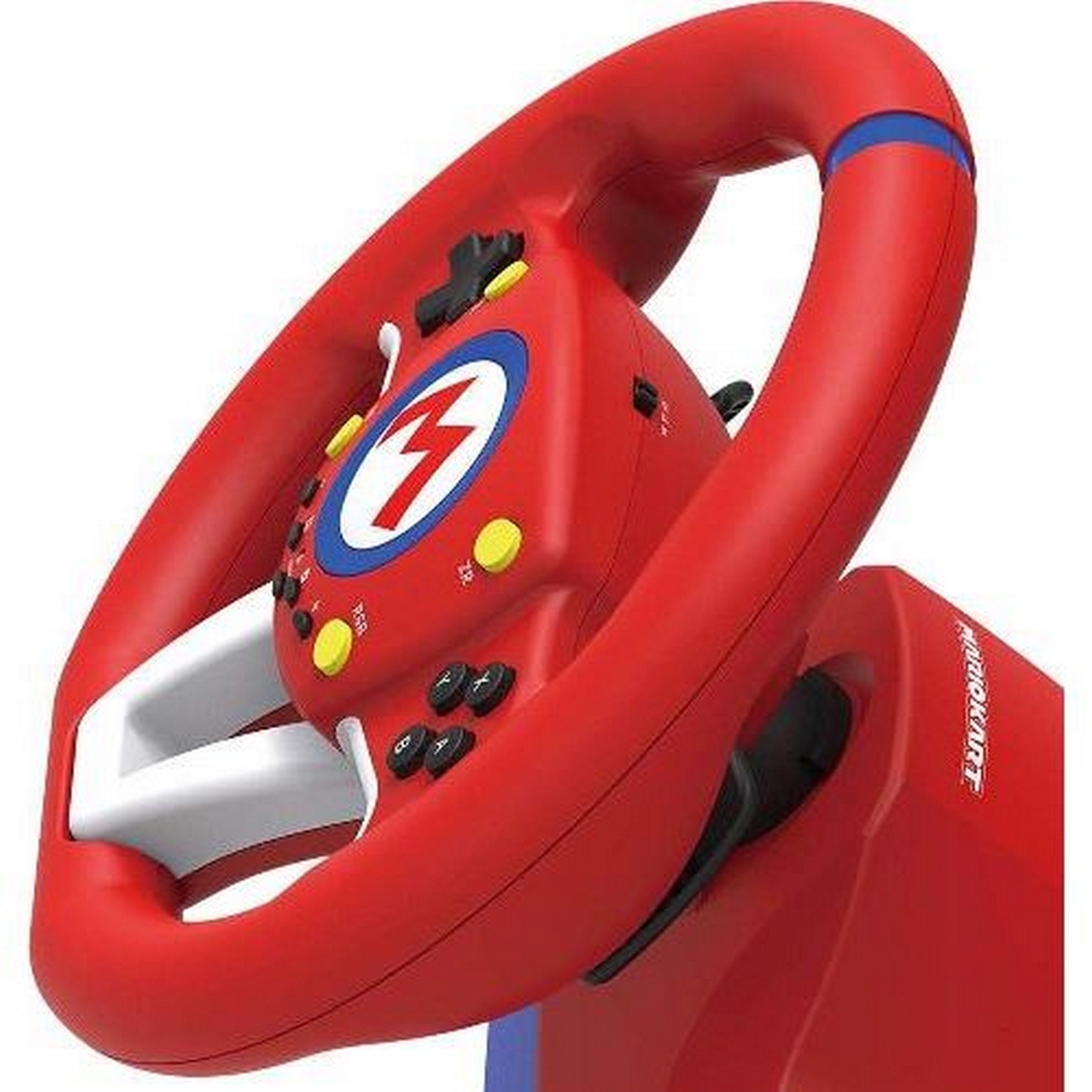 Controlador de juego de volante rojo de Mario Kart.
