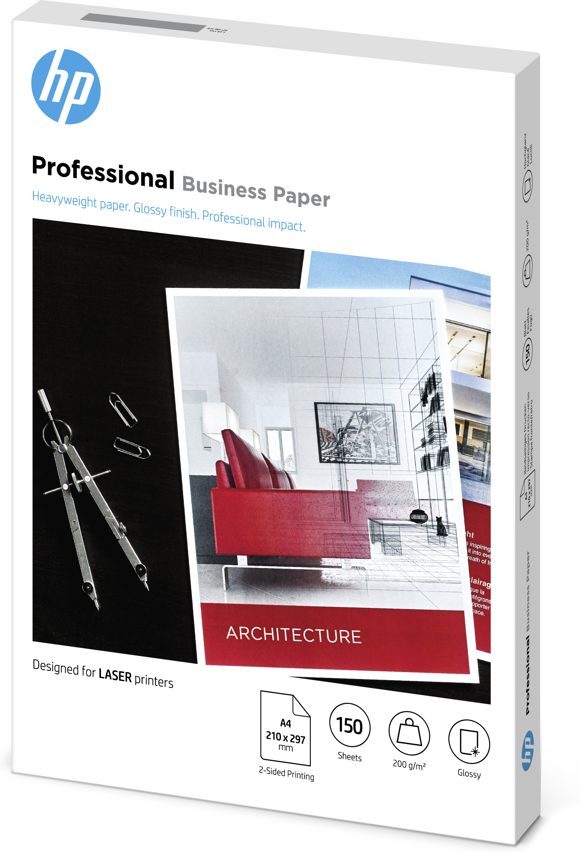 HP 7MV83A Druckerpapier A4 1 Pack mit 150 Blätter