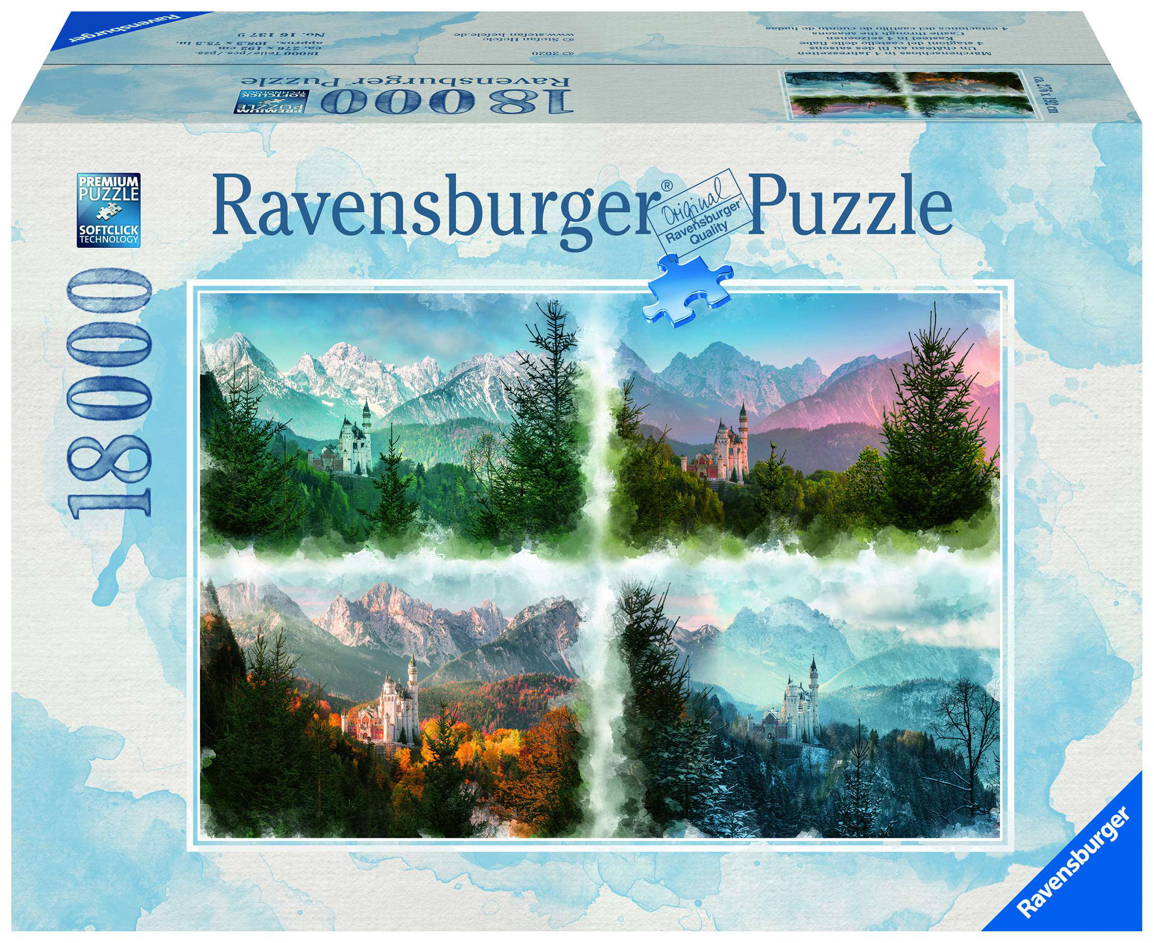 RAVENSBURGER Märchenschloss in 4 Puzzle Mehrfarbig Jahreszeiten