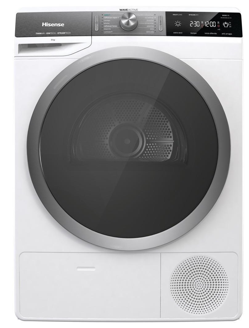 Secadora Hisense DHGS90M, Bomba de calor, kg, Tratamiento con