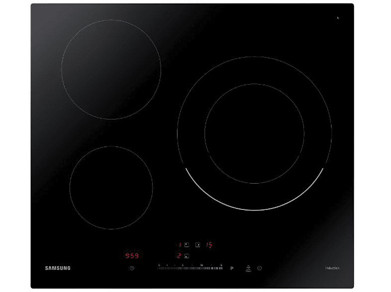 Encimera Samsung NZ63R3727BK UR Inducci%C3%B3n El%C3%A9ctrica 3 zonas Power Boost Negro Moncloa