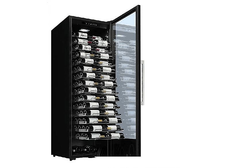 Vinoteca - La Sommelière, 152 Botellas, 15 bandejas deslizantes, LEDs alumbrando etiquetas