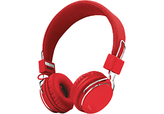 TRUST Ziva összehajtható vezetékes fejhallgató, piros (21822)