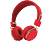 TRUST Ziva összehajtható vezetékes fejhallgató, piros (21822)