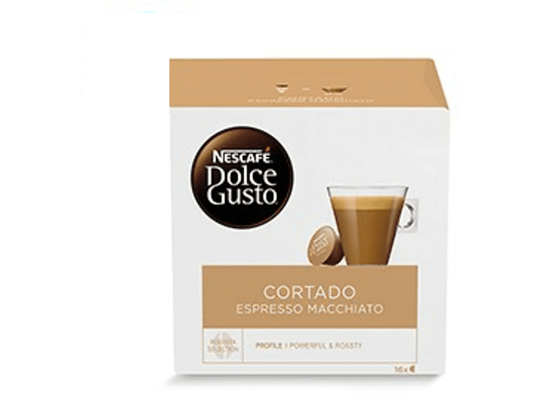 Café Espresso Cortado en nescafe dolce gusto pack de 16 unidades 63 monodosis para tazas estuche macchiatto