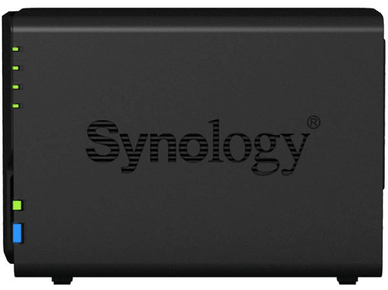 Servidor NAS - Synology DS218+, 2 Bahías, Cloud Station Backup, 2 núcleos 2.5 GHz, 2 GB DDR3L, Negro