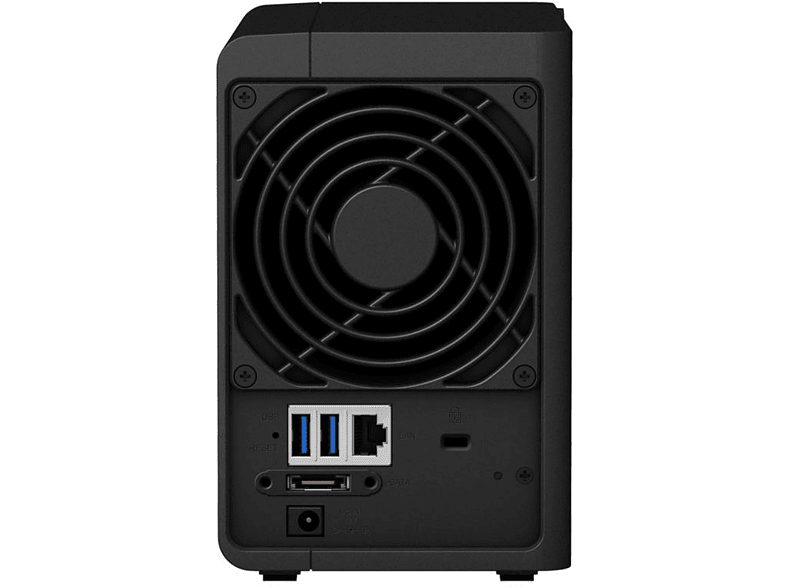 Servidor NAS - Synology DS218+, 2 Bahías, Cloud Station Backup, 2 núcleos 2.5 GHz, 2 GB DDR3L, Negro