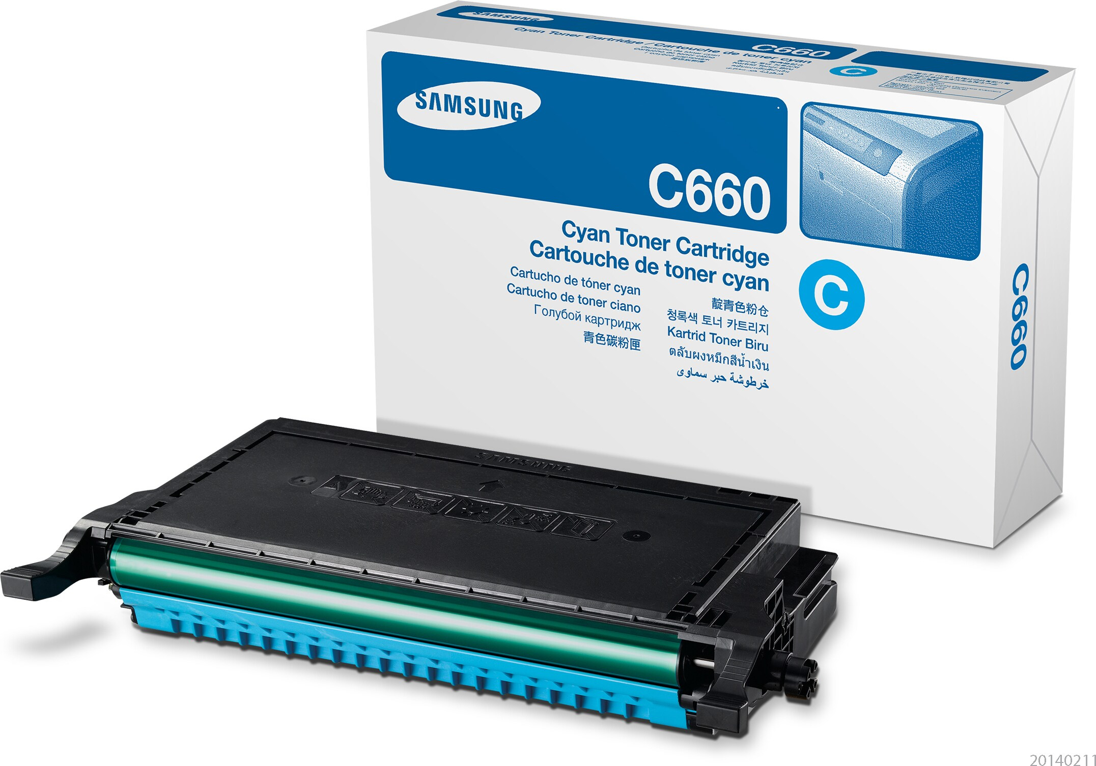 Tóner de láser - Samsung CLP-C660A, 2000 Páginas, Cian