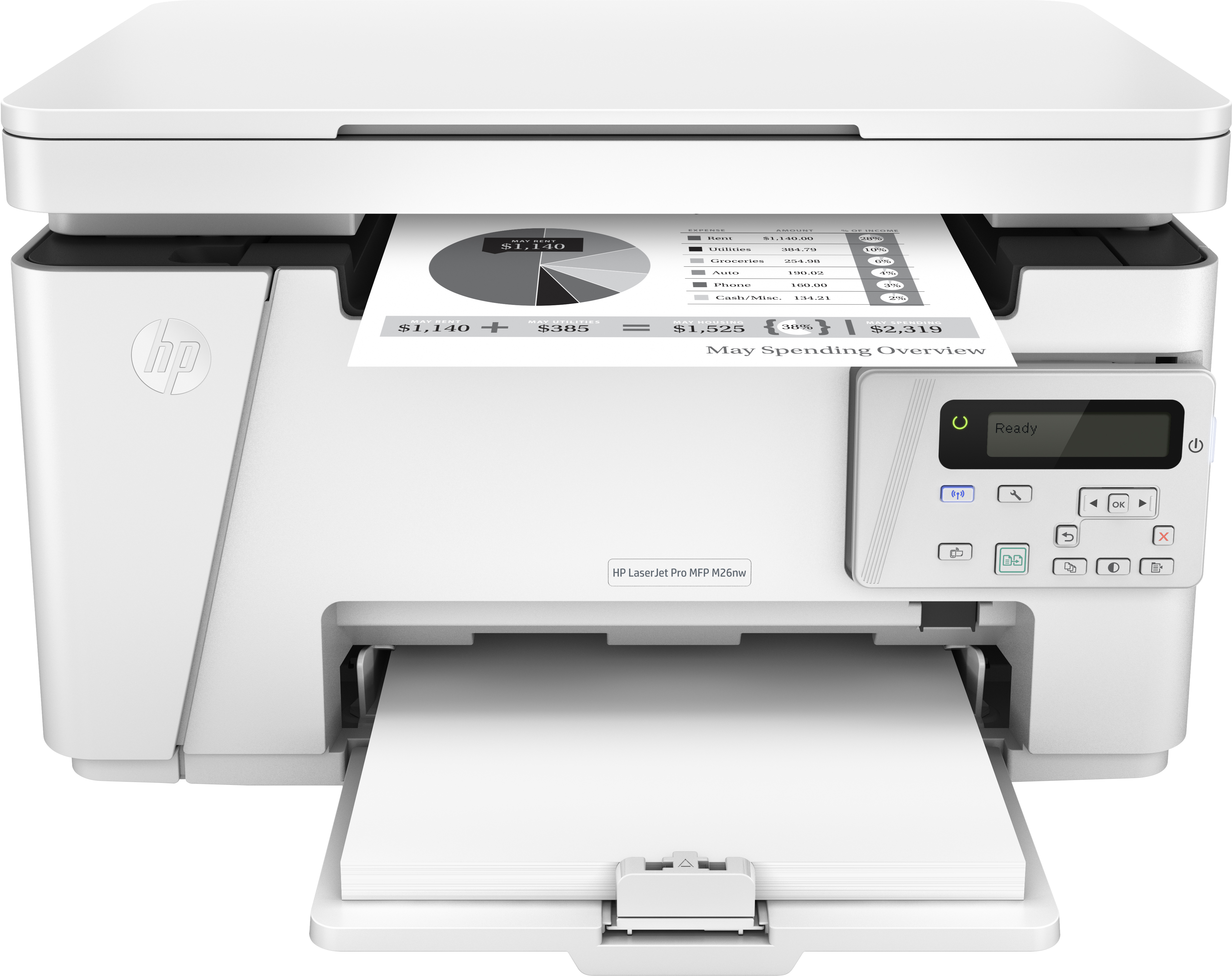 Impresora Multifunción láser - HP LaserJet Pro MFP M26nw, 18 ppm, WiFi, Monocromo