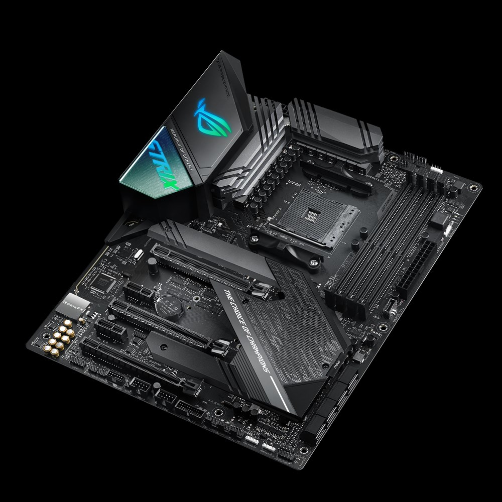 Tarjeta gráfica - ASUS ROG Strix X570-F Gaming, 128 GB DDR4, Zócalo AM4, Aura Sync RGB, Refrigeración completa