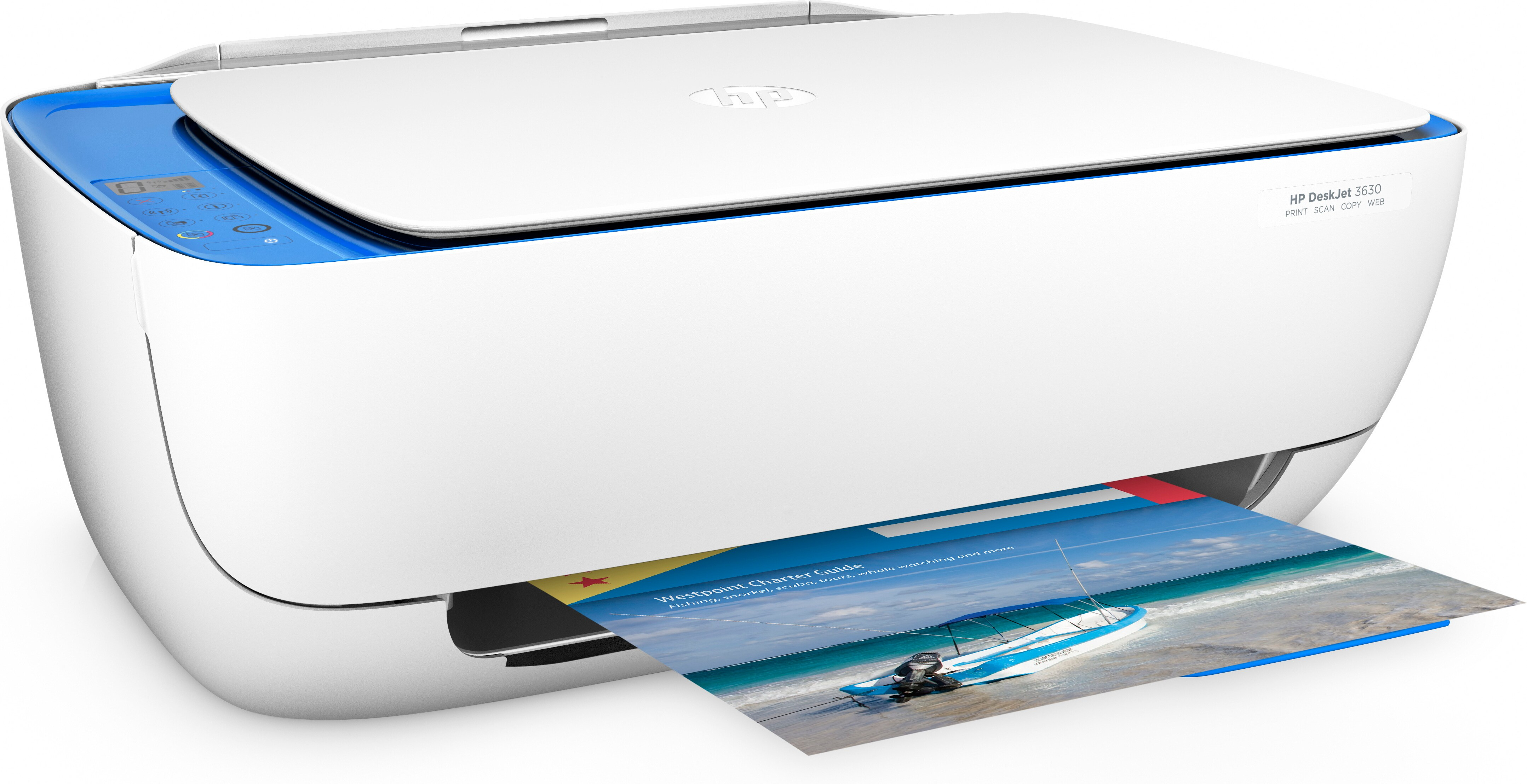 Impresora Multifunción - HP DeskJet 3637, Impresión, copia, escaner, WiFi, USB