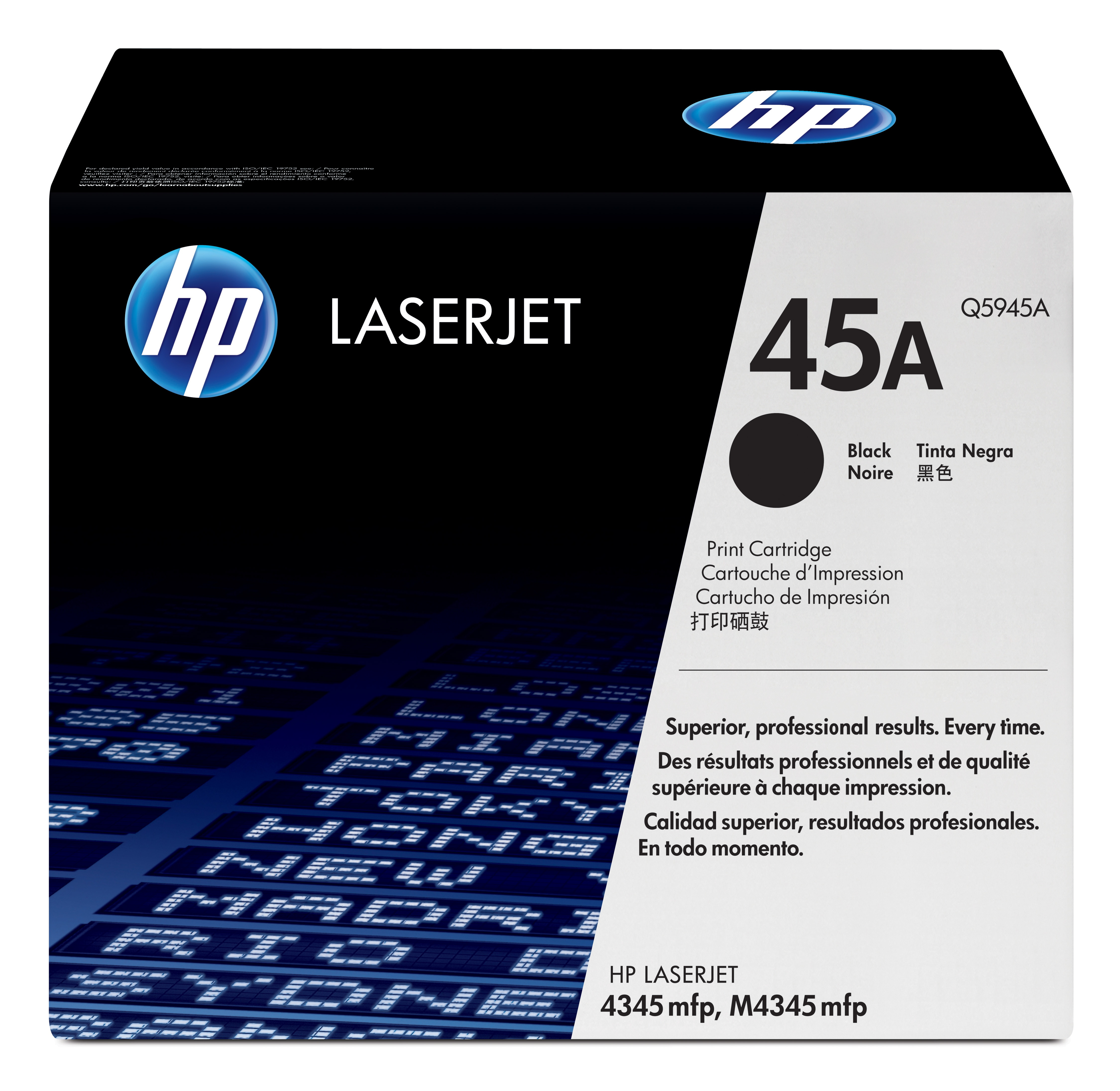 HP 45A - Negro - original - LaserJet - cartucho de tóner (Q5945A ) - para LaserJet 4345mfp,