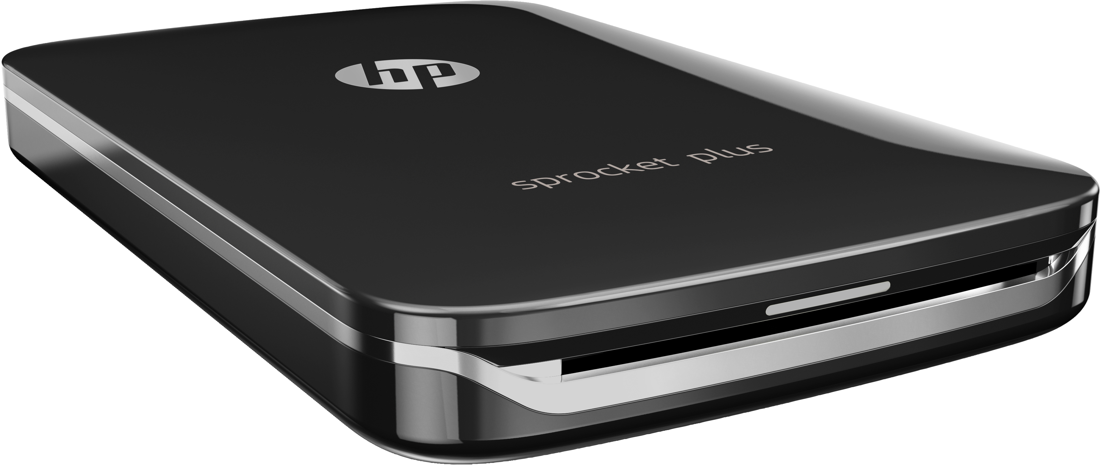 Impresora fotográfica - HP Sprocket Plus, Bluetooth, ZINK, Impresión sin tinta, Compacta, Negro