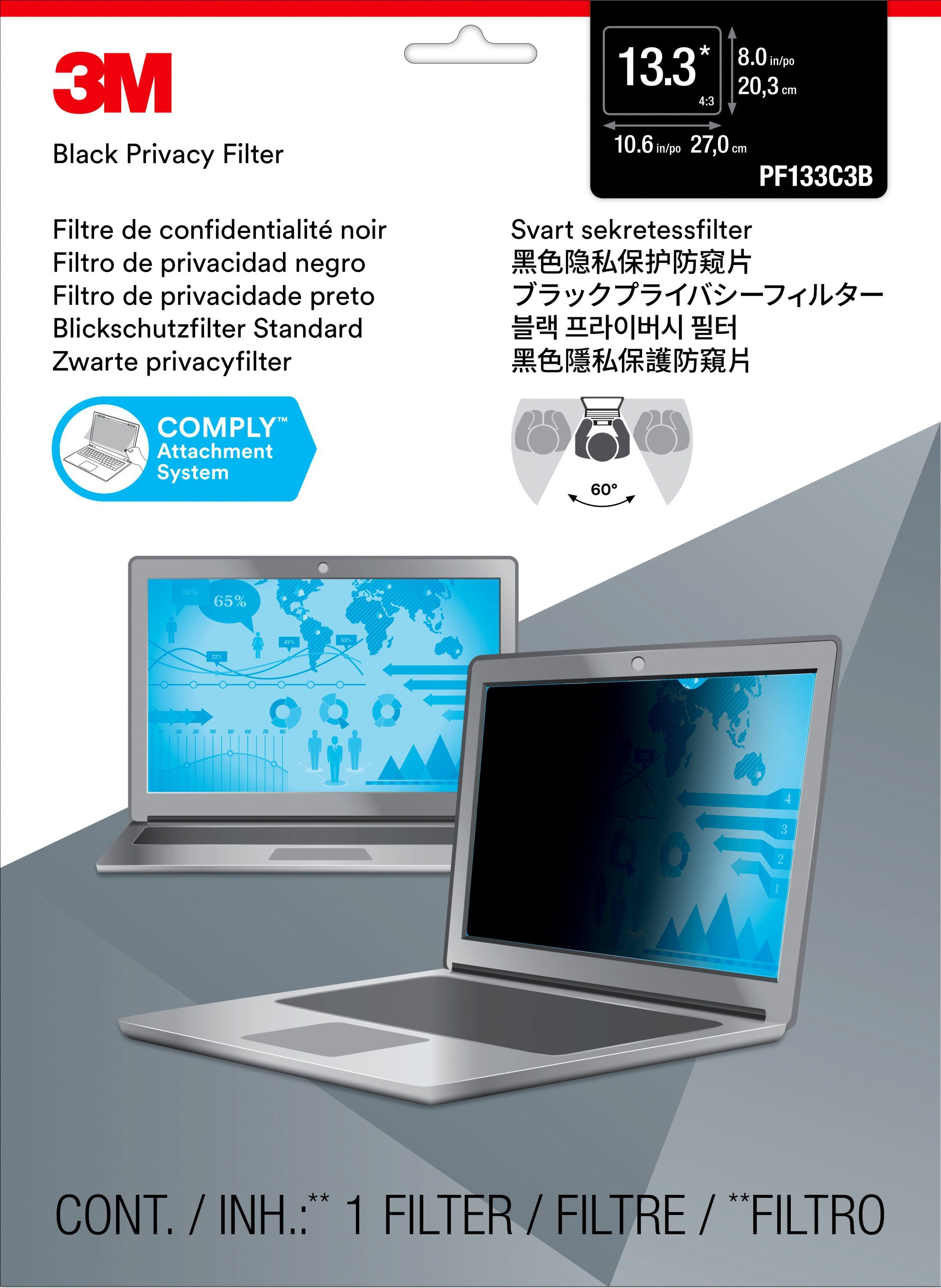 3M 13.3 Ekran Gizlilik Filtresi