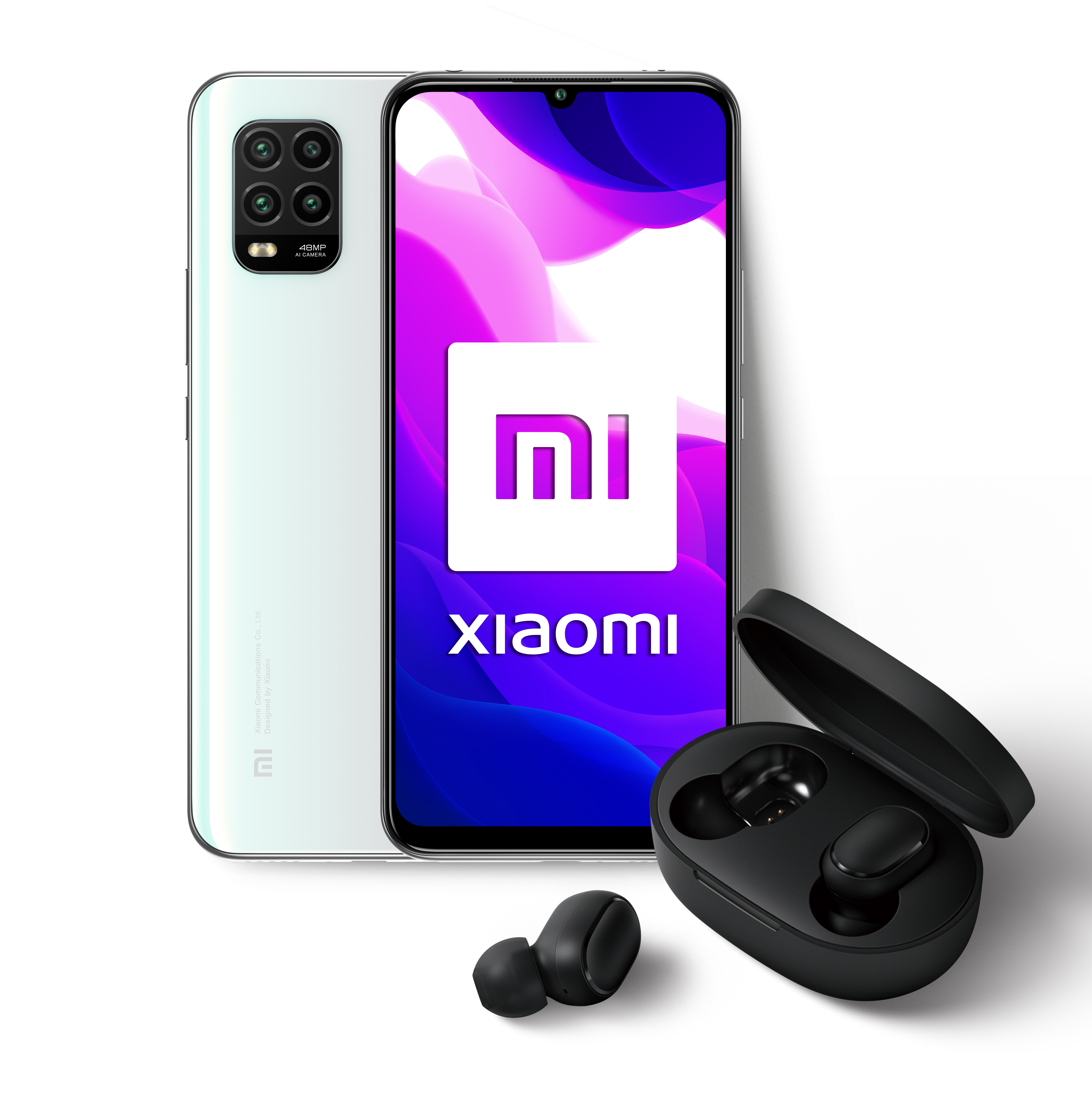 Móvil - Xiaomi MI 10 LITE , Blanco, 128 GB, 6 GB, 6.57" , 2,3 GHz + Xiaomi Mi True Wireless Earbuds Basic