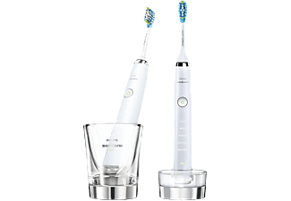 PHILIPS SONICARE DiamondClean Pack double HX9327/87 - Brosse à dents électrique (Blanc)