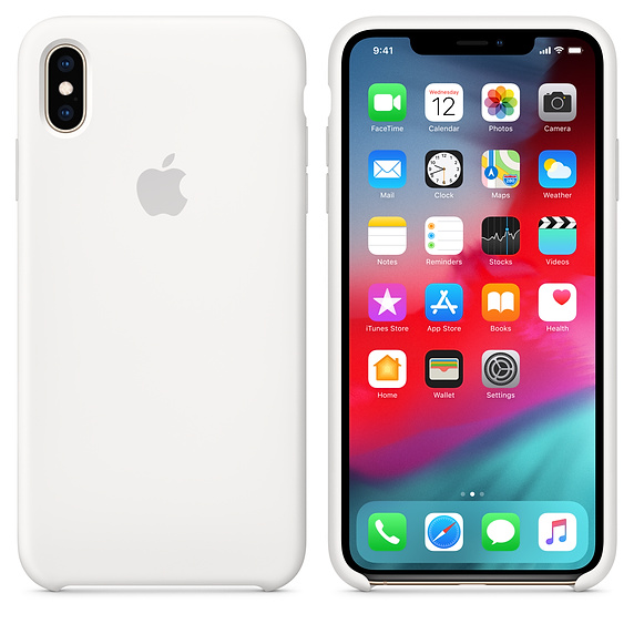 Funda - Apple funda Silicone Case, MTFH2ZM/A para el iPhone XS Max, Silicona, Blanco