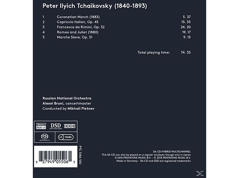 Thumbnail - Mikhail Pletnev, Russian National Orchestra - Tchaikovsky Selections (SACD Hybrid)