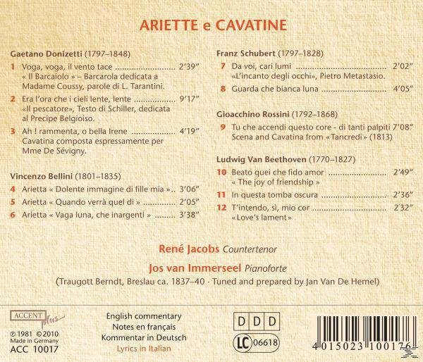 Jacobs/Immerseel - Ariette E Cavatine  - (CD)