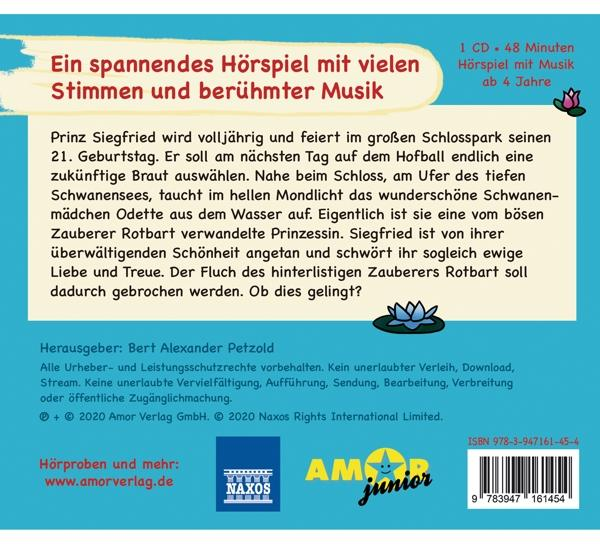 Buchcover mit deutschem Text. Titel: Ein spannendes Hörspiel. Enthält Text und eine Blumenzeichnung.