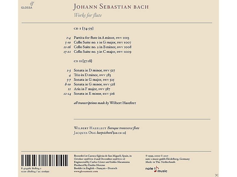 Thumbnail - Jacques Ogg, Hazelzet Wilbert - Werke für Flöte (CD)