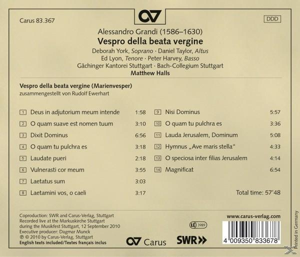 York/Taylor/Lyon/Harvey/Halls/Gächinger - Marienvesper  - (CD)