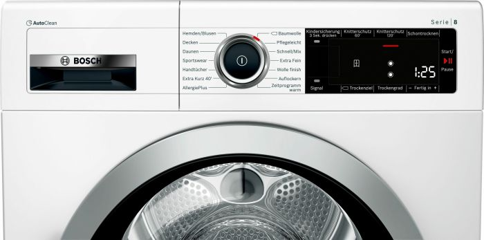 BOSCH WTX87M00 Wärmepumpentrockner (8 kg), Weiß)