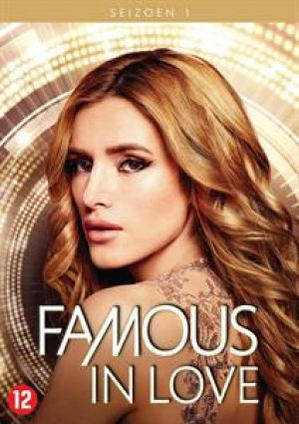 DVD cover: Famous in Love, season 1. Woman with long hair and tattoo, text below: Famous in Love.