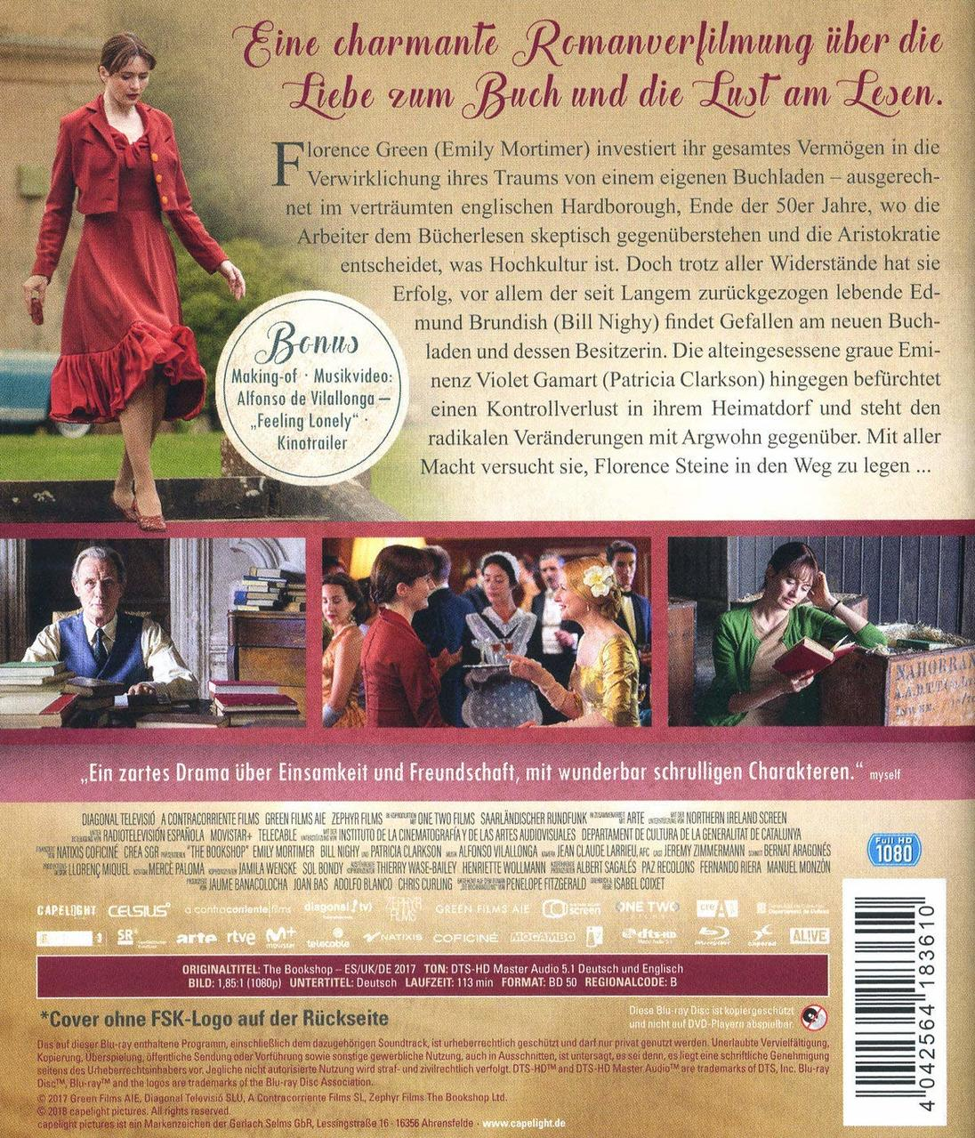 Filmposter auf Deutsch mit einer Frau in Rot und einer Szene mit Personen.