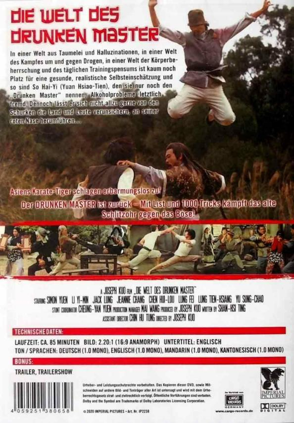 Rückseite einer Film-DVD-Hülle mit Text, Bildern und einem gelben Bewertungssiegel.