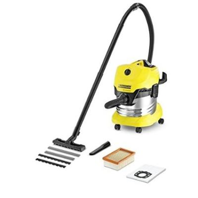 Aspirador sin bolsa - Kärcher WD 4,  1000 W, 20 l, Aspirador en seco y húmedo, Amarillo