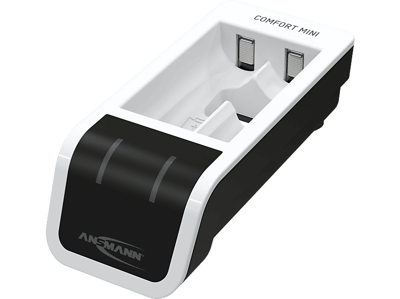 ANSMANN Comfort Mini Ladegerät Universal Ladestrom AAA: 400mA (1-2), AA: 800mA weiß/ schwarz