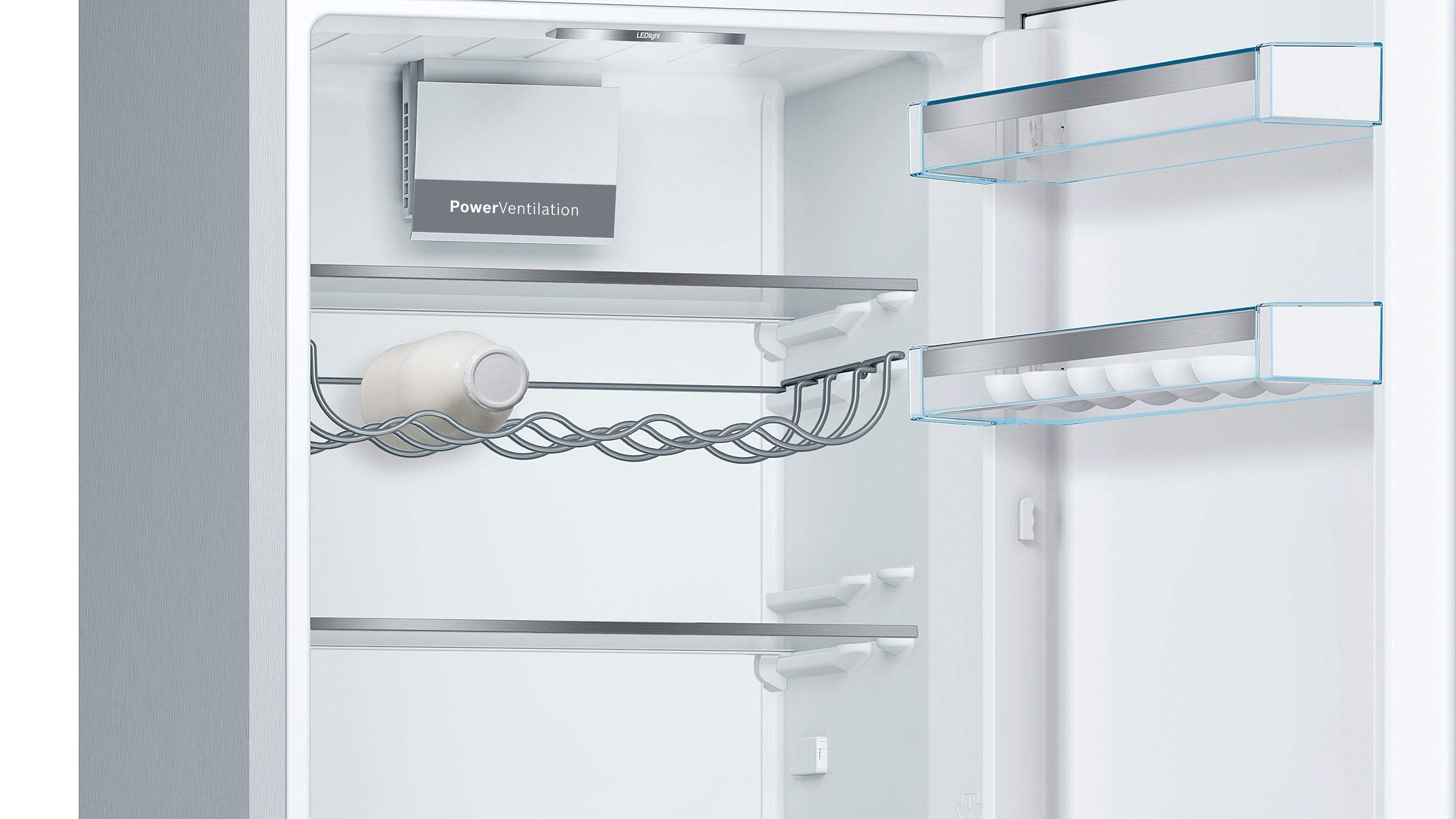 BOSCH KGE36ALCA Serie 6 Kühlgefrierkombination (C, 312 l, 1860 mm hoch, inox-look)